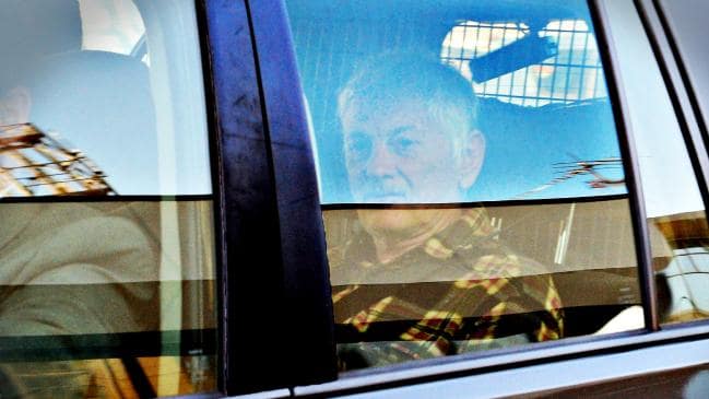 John Spencer White en-route to Victoria after an earlier court hearing. 