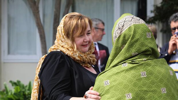 Christchurch member of parliament Megan Woods meets with members of the Muslim community in the wake of the March 15 terror attacks.