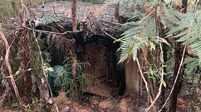 Police said the hut was well hidden and had clearly been used to manufacture methamphetamine. (Photo / Northern Advocate)