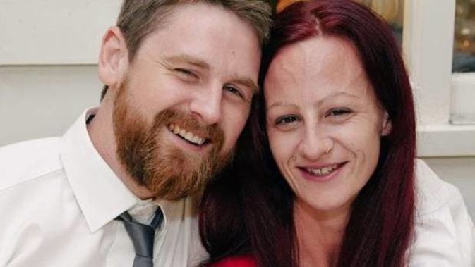 David Dowell and his partner Allira. David died "in absolute agony" days after friends dared him to eat a gecko. Photo / News.com.au