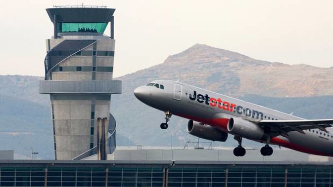 A Jetstar flight departs from Christchurch Airport. Photo / Simon Baker