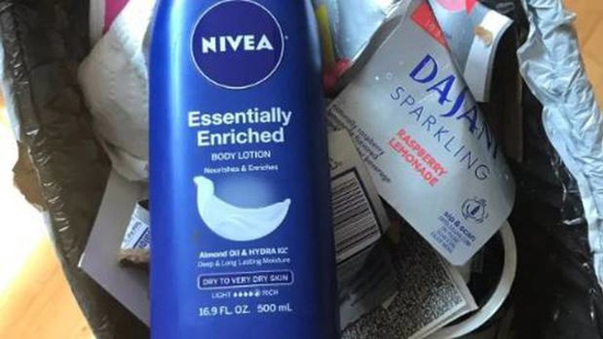 People are throwing their Nivea products in the bin. (Photo / Twitter)