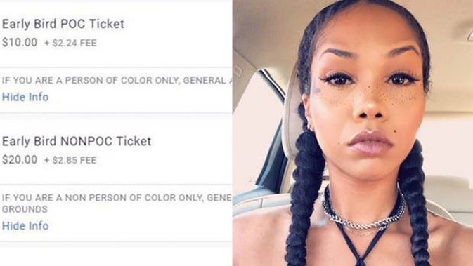 A Detroit music festival faces the axe from ticketing website Eventbrite after it transpired it is charging white festivalgoers double the entry price.