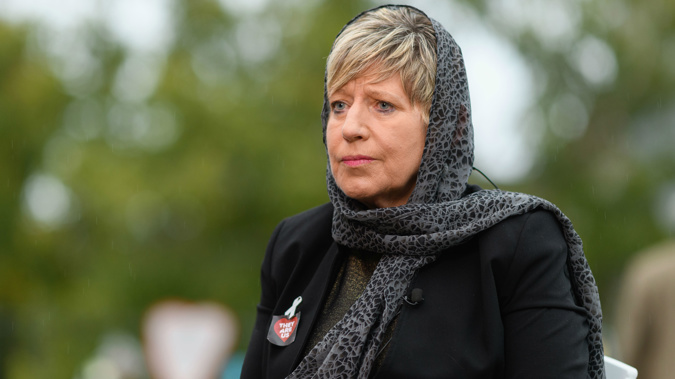 Lianne Dalziel at a memorial for the victims back in March. (Photo / Getty)