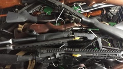 More than 200 guns and another 200 parts were bought back in Christchurch today. (Photo / Amber Allott)