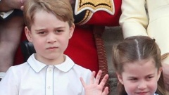 Prince George stood stoic beside sister Princess Charlotte during the Trooping the Colour, in June this year. (Photo / Getty Images)