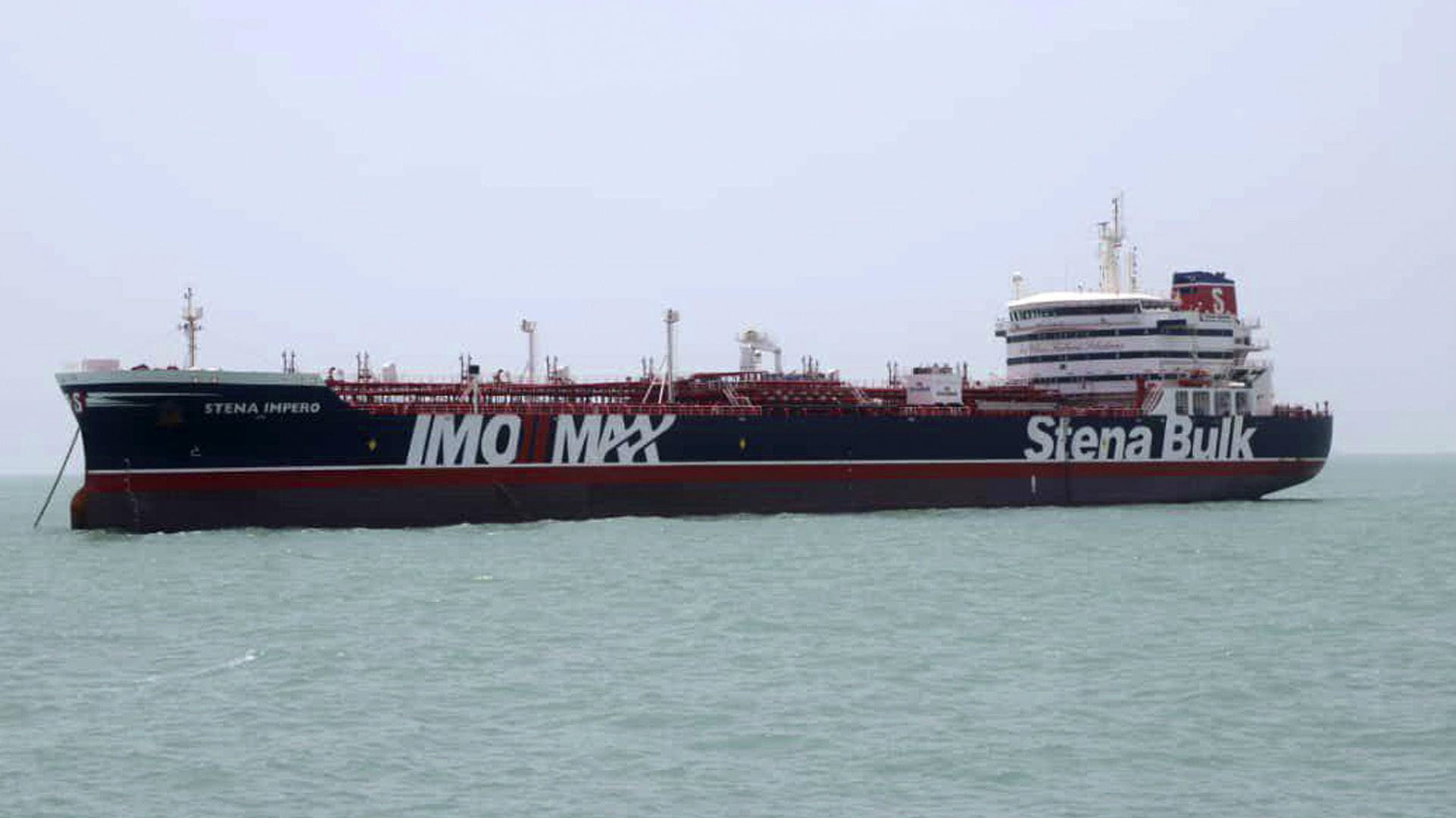 A British-flagged oil tanker Stena Impero which was seized by the Iran's Revolutionary Guard on Friday