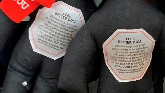 This undated photo shows 'Feel Better Dolls' on the shelf of a store in Bayonne, New Jersey. The black rag dolls have been pulled from shelves following complaints. (Photo / via AP)