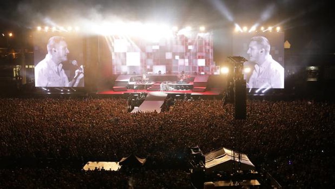 Six60 perform make history at Western Springs Stadium. (Photo / Getty)