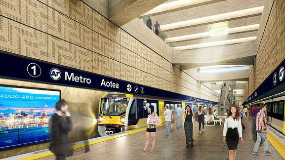 Work is continuing on the City Rail Link, and is now moving towards the Aotea Station. (Photo / Supplied)