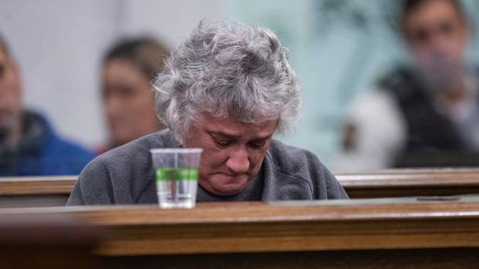 Lorraine Smith in the dock during her sentencing, for the murder of her 13-year-old granddaughter, in the High Court at Wellington. Photo / Mark Mitchell