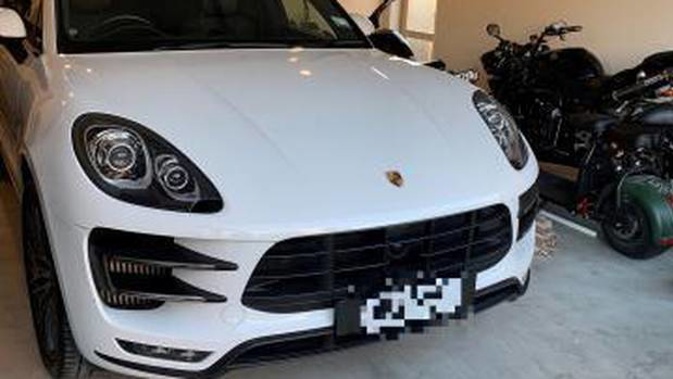 A Porche and a Harley Davidson were among the luxury vehicle seized. Photo / Supplied