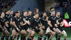 New Zealand players perform the Haka before their rugby union test match against Australia. (Photo / AP)