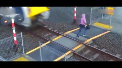 Close calls at level crossings takes toll on train drivers prompting launch of safety campaign. (Video / Auckland Transport)