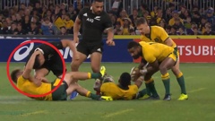 The Wallabies did not get called out over their neck roll tactic. (Photo / Sky Sport)