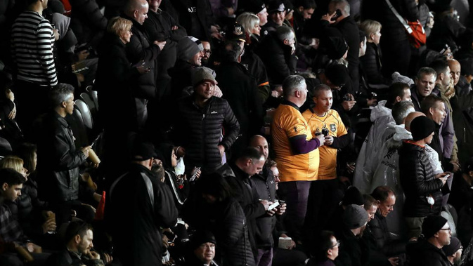 Fans reportedly threw projectiles at the Wallabies. (Photo / NZ Herald)
