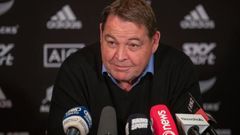 All Blacks coach Steve Hansen happy with result of the Bledisloe Cup rugby test. Photo / Mark Mitchell