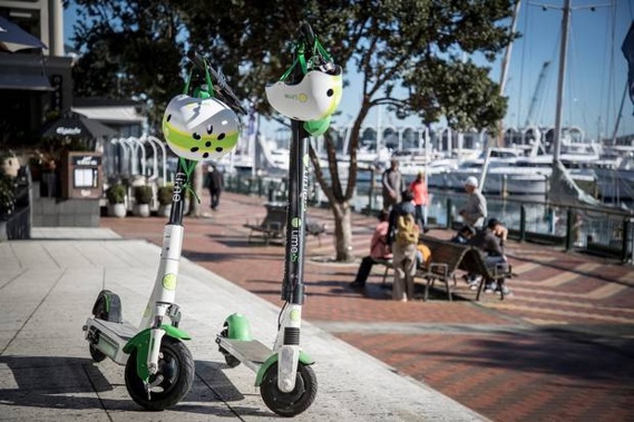 The new Lime G3 scooters. (Photo / NZ Herald)
