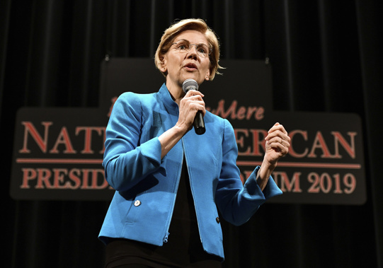 The Cherokee Nation joined some other Native Americans in rebuking the senator for attributing tribal membership to genetics. Photo / AP