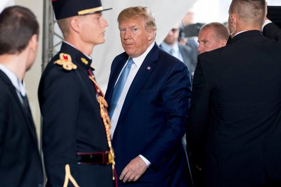 Trump arrives at the G-7 summit in Biarritz, France. (Photo / AP)