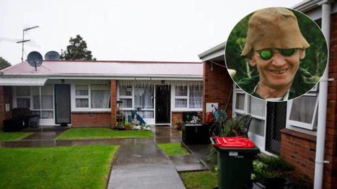 Leabank Court, the pensioner village in Manurewa where Bryan McGinty (right) was found dead five days after he died. (Photos / Dean Purcell / Supplied)