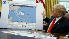 Donald Trump came under fire for saying the map would hit Alabama. (Photo / AP)