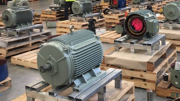 The electric motors being examined. Photo / Customs