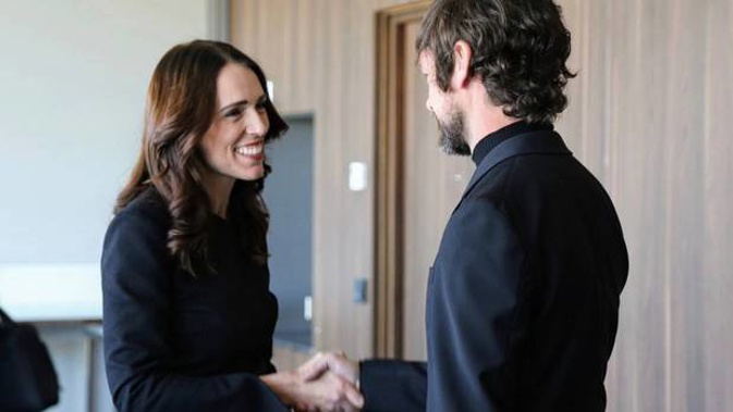 Jacinda Ardern meeting Jack Dorsey in Paris in May in the days leading up to the Christchurch Call summit. Photo / PMO