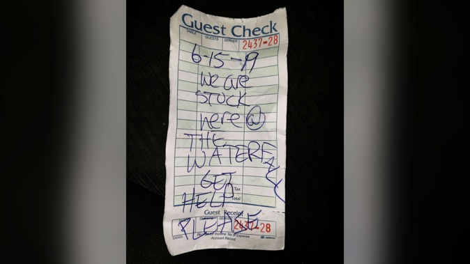 The three made sure to include a note in the bottle. (Photo / Curtis Whitson)