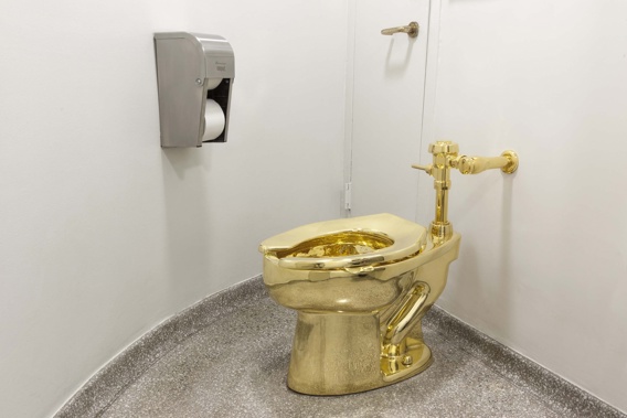 The stolen toilet was valued at over $7 million. (Photo / CNN)