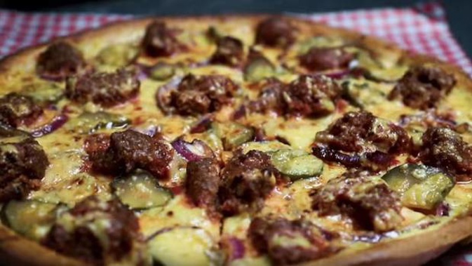 Hell did not disclose to its customers that the burgers on its "Burger Pizza" were plant-based Beyond Meat patties. (Photo / Supplied)