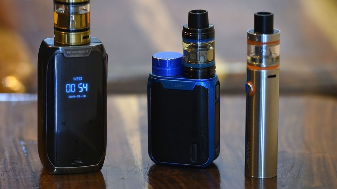 Vaping devices on display at a vape shop in New Delhi. (Photo / CNN)