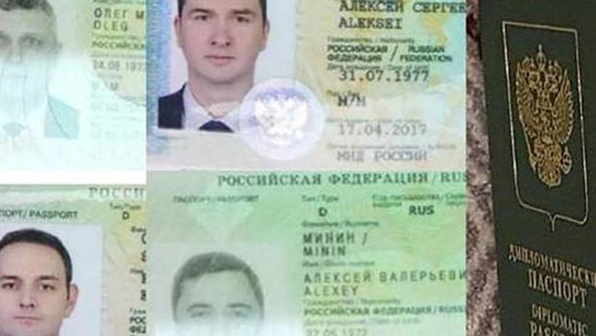 Russian diplomatic passports of alleged Russian GRU agents expelled by Dutch police. (Photo / Dutch Defence Ministry)