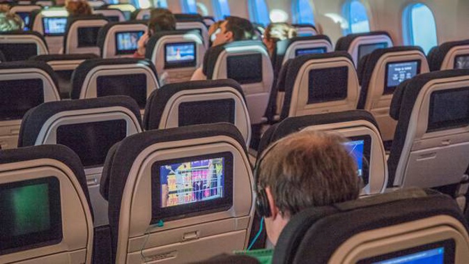 Economy seats on an Air New Zealand Dreamliner. The cabins are up for a revamp. Photo / Greg Bowker