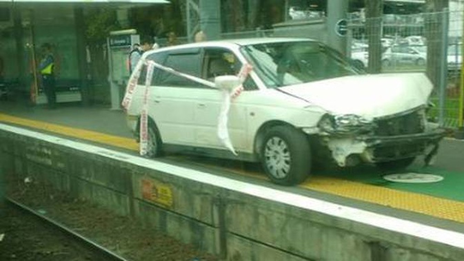 The car came to a halt on the platform. (Photo / Ben Ross)