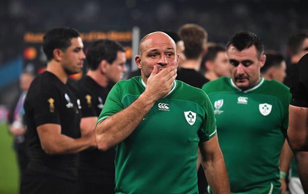An emotional Rory Best of Ireland after losing to the All Blacks. Photo / Getty