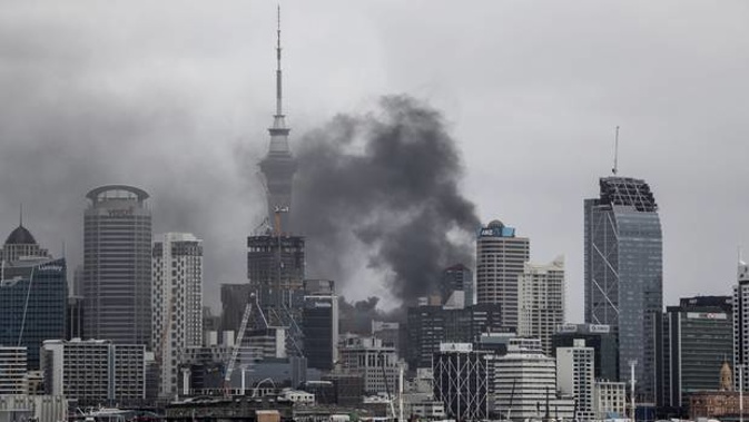 The fire has been burning for over 24 hours. (Photo / NZ Herald)