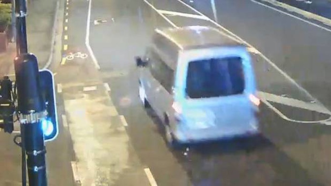 Police would like to speak to the driver of this silver van pictured at the intersection of Main North Rd and Grassmere St before the crash. Photo / Supplied