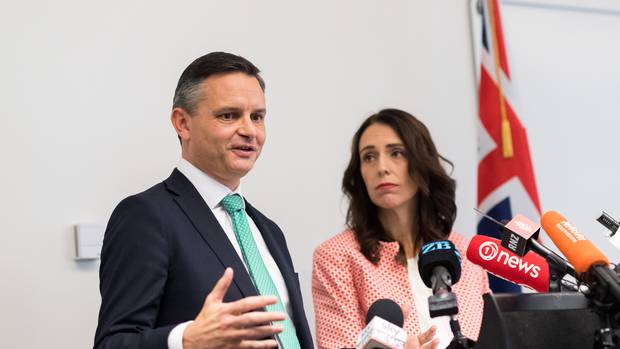 Prime Minister Jacinda Ardern with Minister for Climate Change James Shaw. Photo / Mark Mitchell