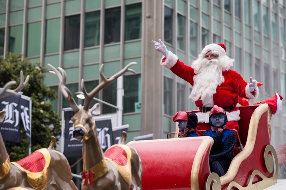 Santa actor Neville Baker - seen here at the 2015 Auckland Santa Parade - has been replaced by a 'longstanding volunteer'. (Photo / Jason Oxenham)