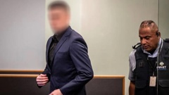 Grace Millane's killer at the trial. Photo / File.