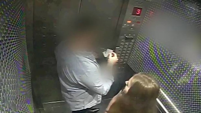 Grace Millane and her killer in one of the last images take of her before she was murdered in his apartment in the CityLife building. (Photo / Supplied)
