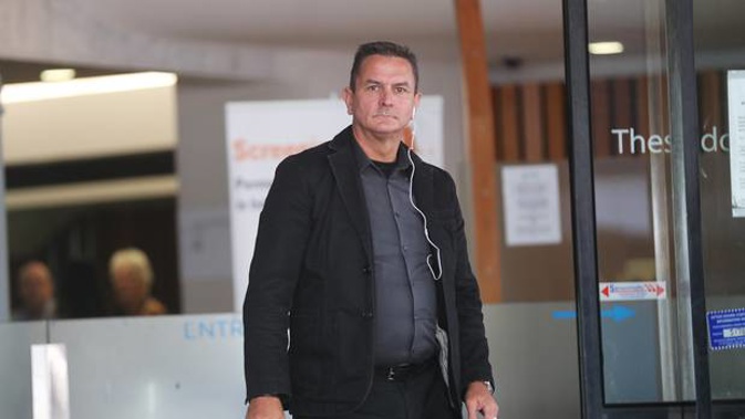 Fergus McMahon leaves the Auckland District Court after being sentenced in May for stealing rabbits. (Photo / Doug Sherring)