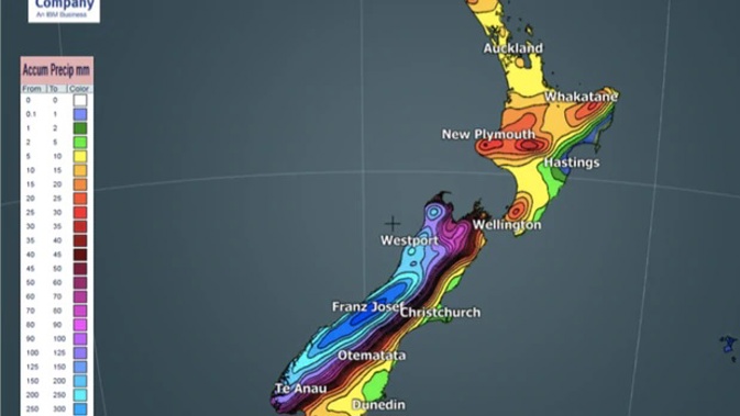 While it may windy and wet in certain areas at times, it's also going to be a lot hotter for many places during the storm. Image / weatherwatch.co.nz