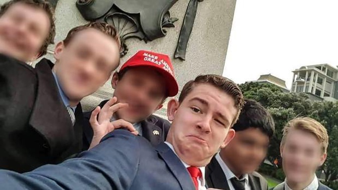 National Party candidate 17-year-old William Wood posted, and then deleted, this photo from his Facebook page. (Photo / Supplied)