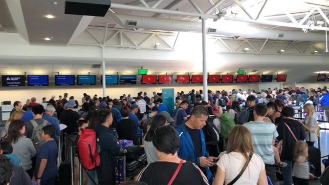 Travellers face long delays at the international terminal of Auckland Airport. (Photo / File)