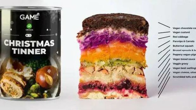 UK tech retailer GAME has released a Christmas "tinner" - a festive feast for gamers on the go. Photo / GAME