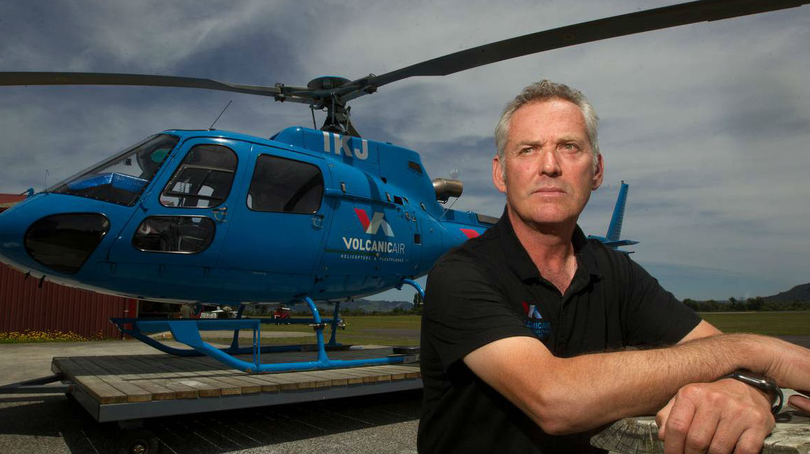 Chief pilot for Volcanic Air Safaris Tim Barrow. Photo / Ben Fraser