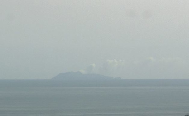 The current state of White Island, captured on the GNS camera permanently trained on the volcano.