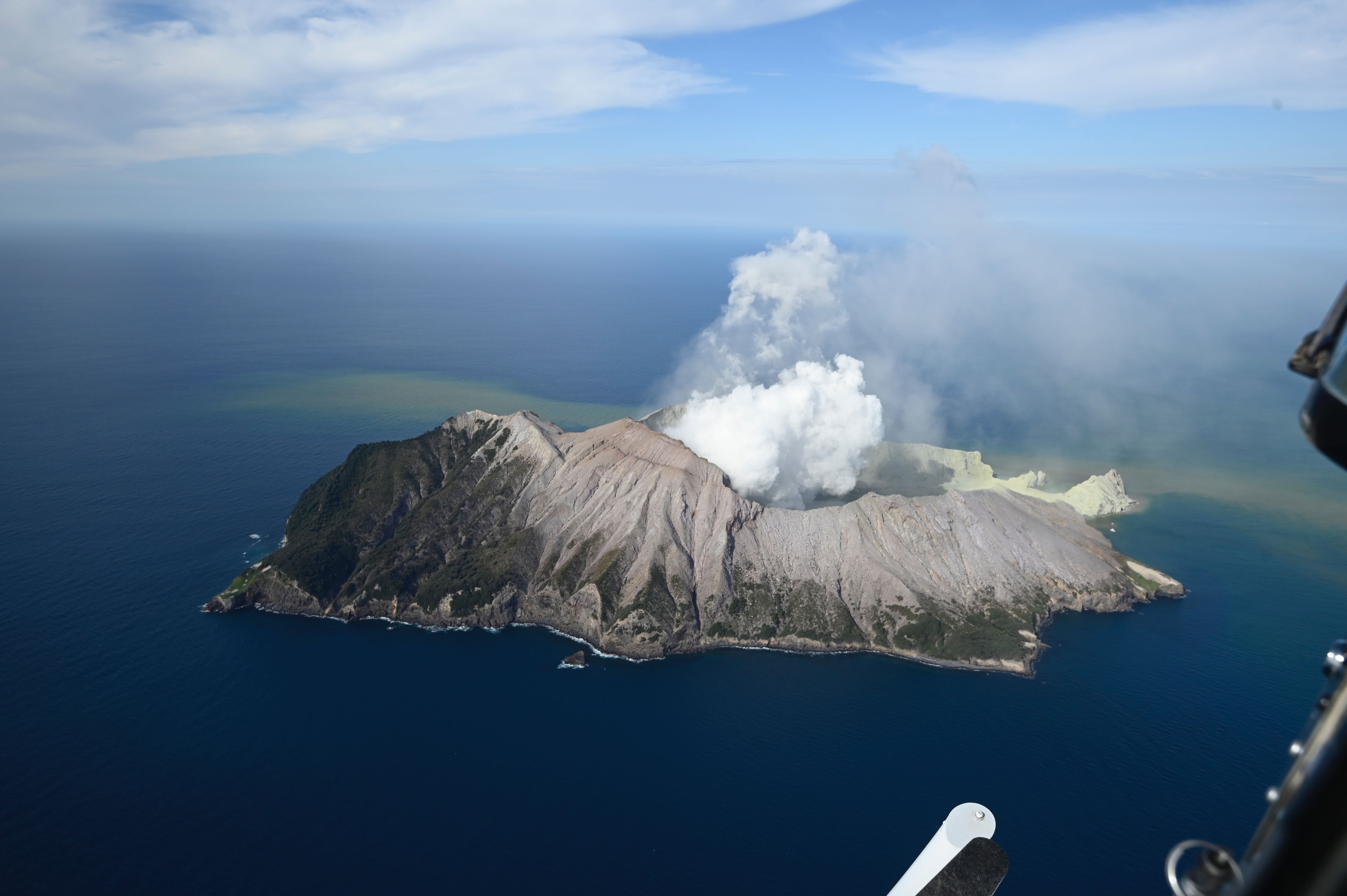 Whakaari/White Island after the fatal eruption. Photo / NZME